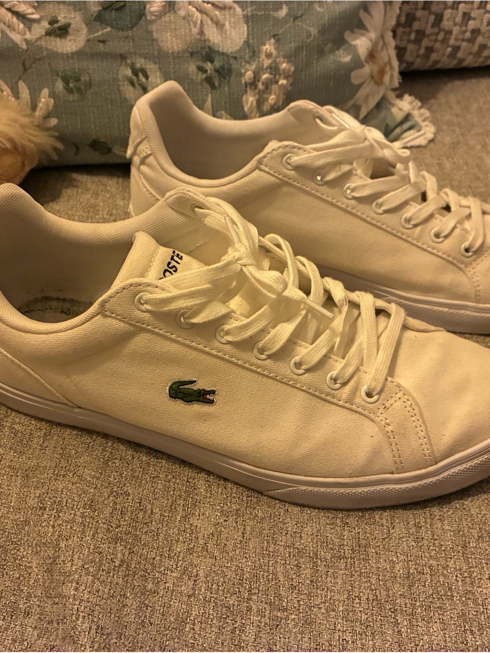 Lacoste Men's White Low-Top Sneakers